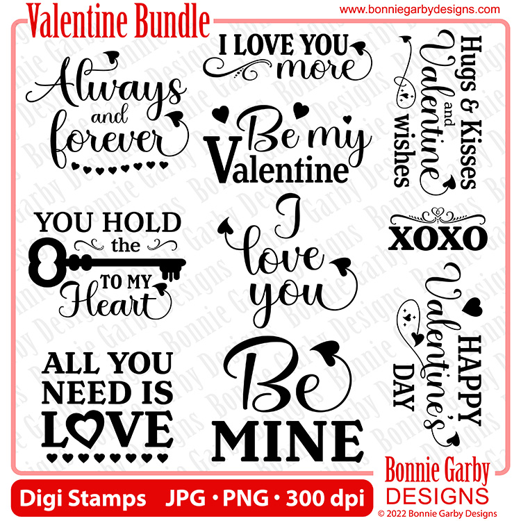 Valentine Digital Stamp Bundle